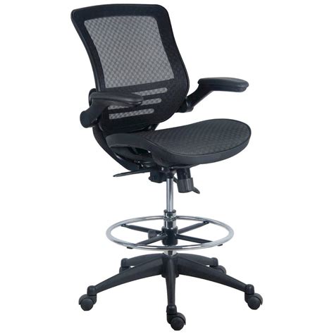 Drafting chair tall office chair for standing desk drafting mesh table chair. Evolve™ All Mesh Heavy Duty Drafting Chair - Dark Knight ...