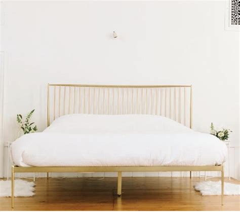 In no time.available in gold and antique copper.available in twin and queen size.item name: Stella Metal Bed - Brass | Gold bed frame, Bed, Brass bed ...