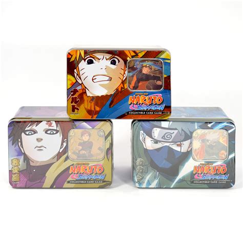 Naruto Guardian Of The Village Tcg Collector Tin Set 3 Tins With