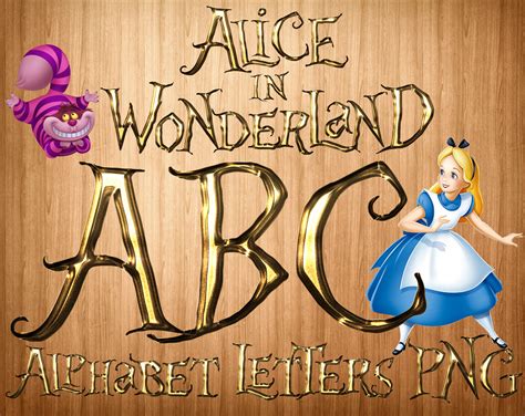 Alice In Wonderland Font Png Alice In Wonderland Alphabet Etsy