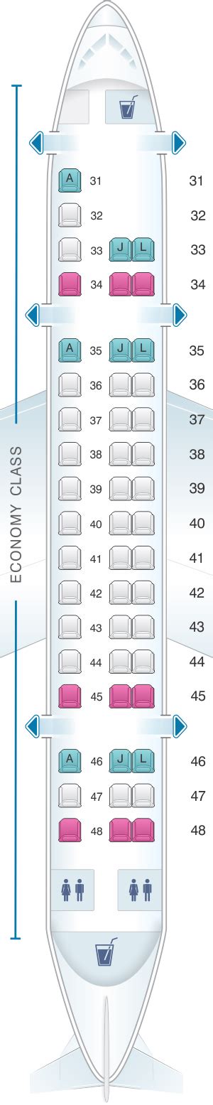 Seat Map China Eastern Airlines Embraer Emb145 Seatmaestro