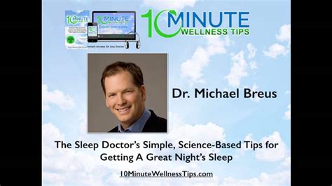 Dr Michael Breus Sleep Doctors Simple Tips For Great Nights Sleep Youtube