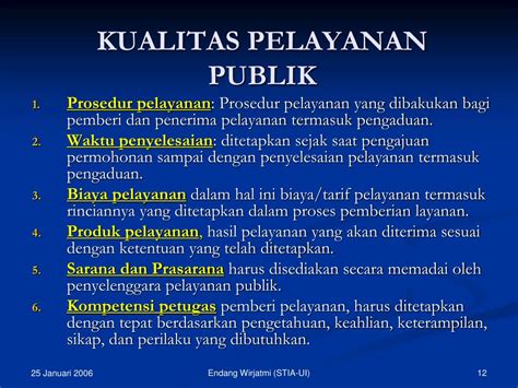 PPT KONSEP KONSEP DASAR KUALITAS PELAYANAN PUBLIK PowerPoint Presentation ID