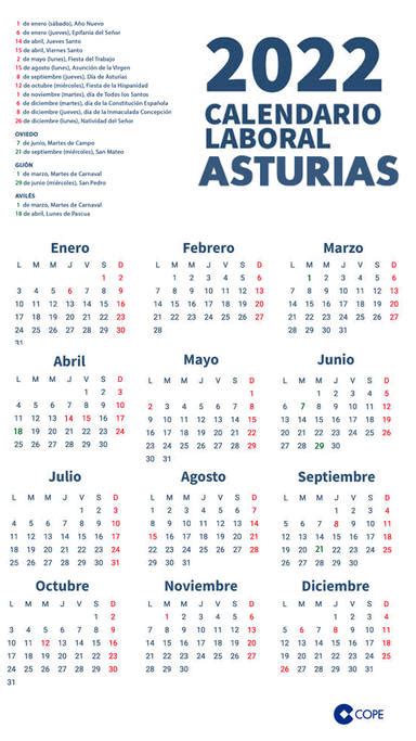 Calendario Laboral 2022 En Asturias Consulta Los Festivos Del Próximo