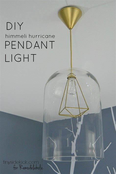 Remodelaholic Diy Glass And Himmeli Pendant Light Diy Pendant Light