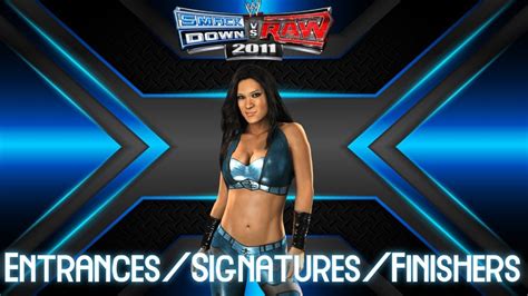 Wwe Smackdown Vs Raw Entrances Signatures Finishers Melina Youtube