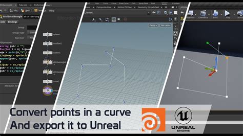 Houdini Convert Points In A Curve And Export It To Unreal Youtube