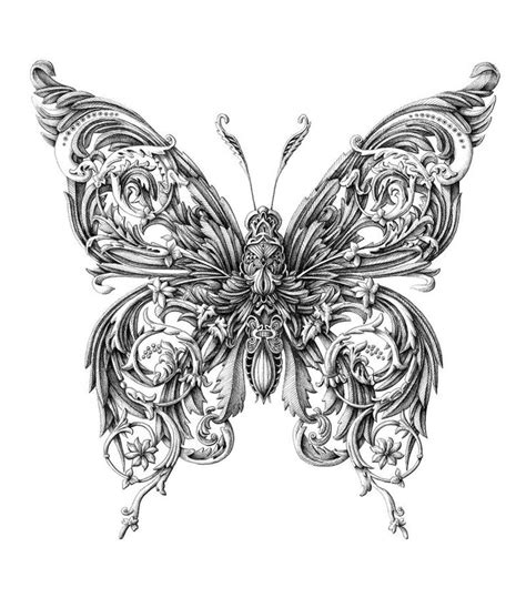 Amazing Intricate Ink Butterfly Doodle By Alex Konahin Tatto In 2019