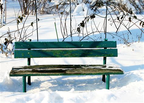 Free Winter Bench Stock Photo