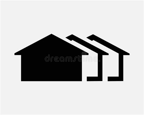 Row Of Houses Icon Homes Building Housing House Home Simple Set Vector