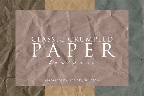 Classic Crumpled Paper Textures By Artistmef Thehungryjpeg