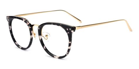 luck round eyeglasses in brown sllac