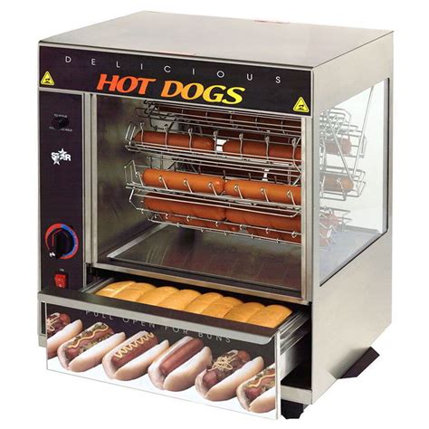 Star 175cba Hot Dog Broiler W Bun Warmer Cradle Type 36 Dog 32 Bun