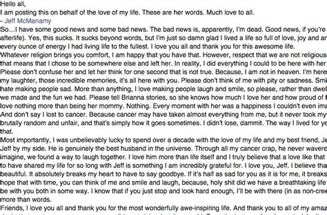 Husband Posts His Wife S Goodbye Letter To Facebook After Her Death Elephant Journal