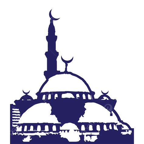 Mosque In Blue Color Transparent Background Mosque Vector Png Mosque