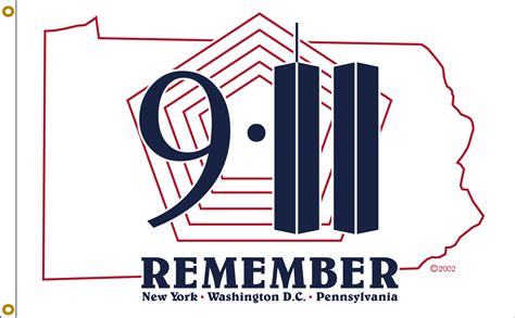 911 Remember 3x5 Brandy Wine Flags
