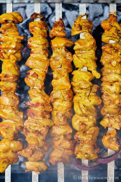 Grilled Chicken Kabobs Joojeh The Delicious Crescent