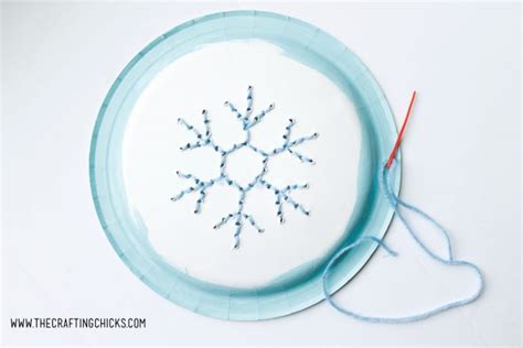 Snowflake Paper Plate Kids Craft The Crafting Chicks