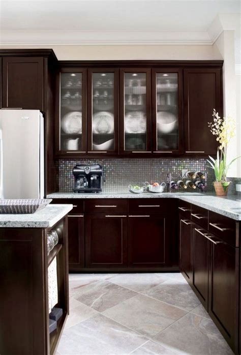 Espresso Color Schemes For Kitchens With Dark Cabinets