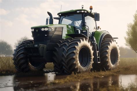 Premium Ai Image A Green Tractor With The Word Tractor On The Front