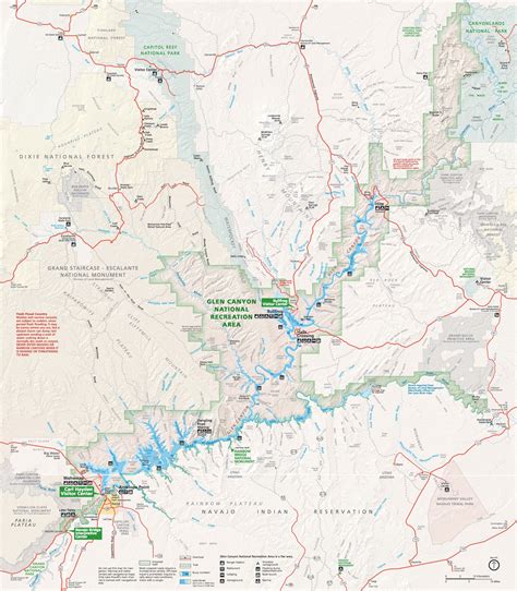 Glen Canyon National Recreation Area Map Us Geological Survey