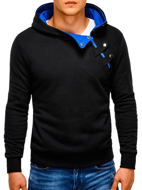 Mens Hoodie Paco Blackturquoise Modone Wholesale Clothing For Men