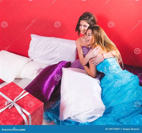 Portrait Of A Two Young Women Stock Image Image Of Women Smiling