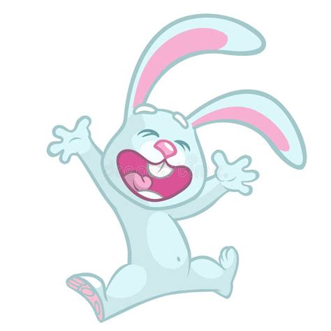 easter cartoon bunny rabbit excited stock vector illustration of isolated card 142187469