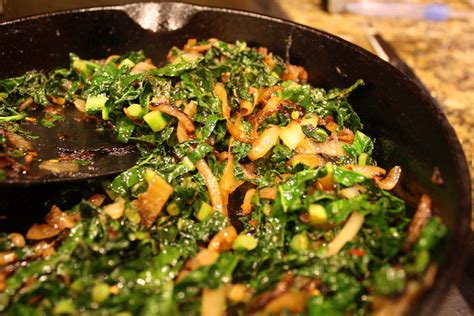 Sauteed Kale W Caramelized Onions Garlic 4 Servings 1 108