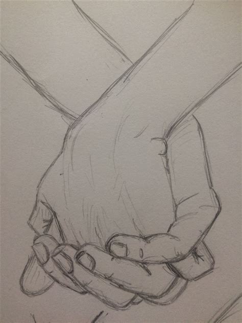 Practice Sketch Holding Hands Pinkishcoconut Pencil Drawings Easy Hand Sketch Drawing People
