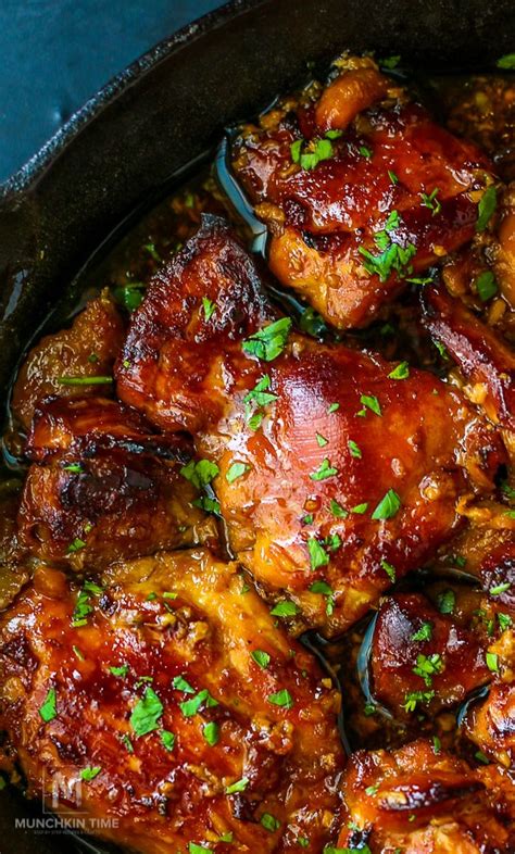 Everyone is always asking us our favorite way to prepare chicken thighs and this. Honey Soy Chicken Thighs Recipe - Munchkin Time