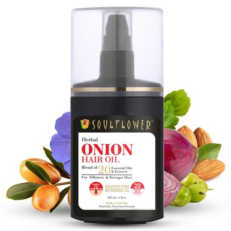 Buy Soulflower Herbal Onion Hair Growth Oil 120 Gm Online At Discounted