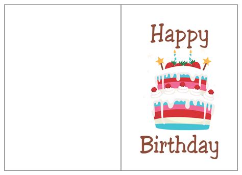 Free Printable Birthday Cards Foldable Free Printable Card