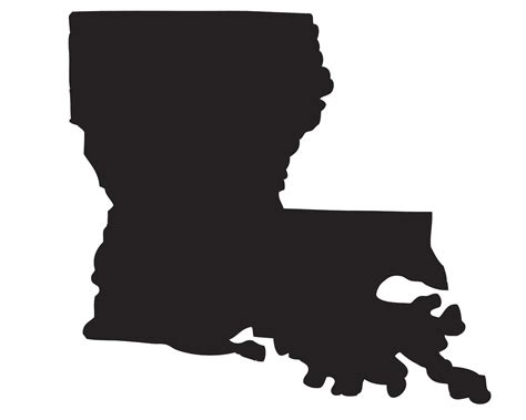 Louisiana State Silhouette Shape Map Us Us United America Etsy