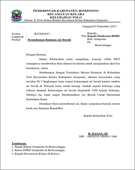 Contoh Surat Dinas Permohonan Bantuan Dana Untuk Kegiatan Sekolah