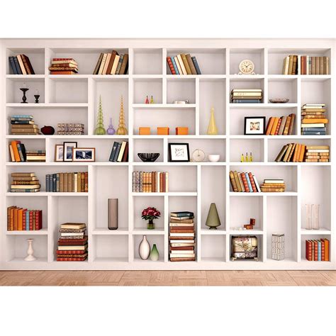 Buy Maijoeyy 10x8ft Bookshelf Backdrop Bookcase Backdrops Background