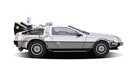 Vector Illustration of the Delorean-Back to the future on Behance
