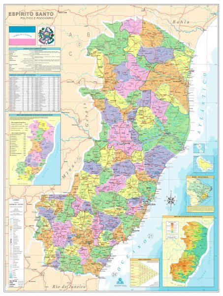 Mapa Estado Espírito Santo Político E Rodoviário Lojaapoio