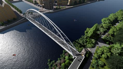 New Cycle And Pedestrian Bridge Over The River Trent Transport Nottingham