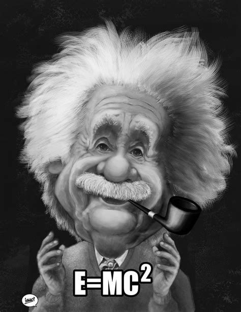 Albert Einstein By Laurento Jovito Fua Caricature Funny Caricatures Celebrity Caricatures