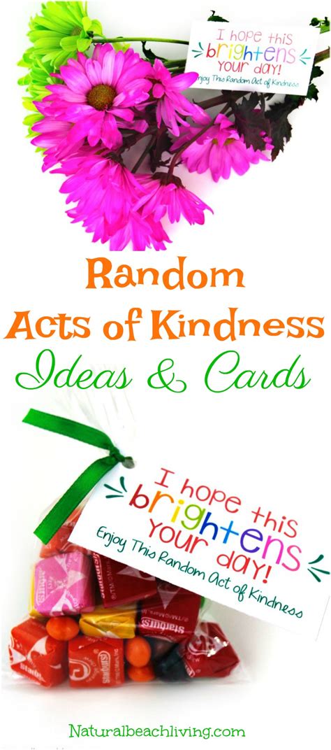 The Best Random Acts Of Kindness Printable Cards Free Natural Beach