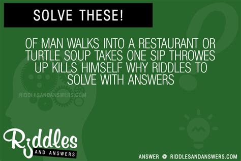 30 Of Man Walks Into A Restaurant Or Turtle Soup Takes One Sip Throwes