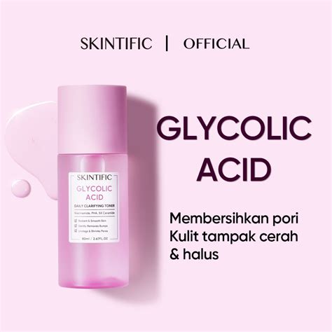 Jual Skintific Glycolic Acid Daily Clarifying Toner 80 Ml Untuk Wajah Putih Cerah Glowing