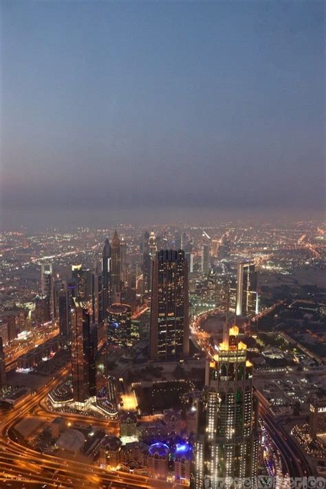 View From Burj Khalifa At Dusk Dubai Uae Travel Photography Burj
