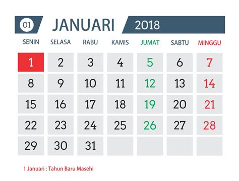 Malaysia calendar 2018 with holiday dates marked. Download Desain Template Kalender Tahun 2018 - Asal Tau