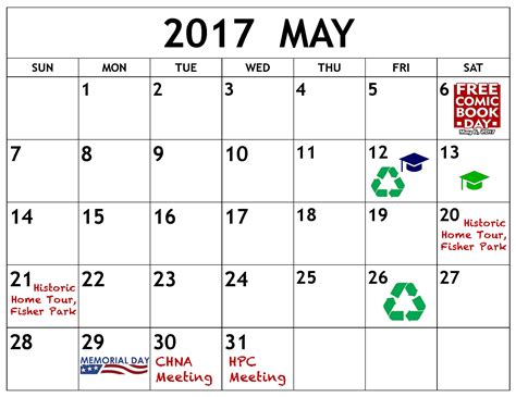 May Calendar Of Events College Hill Neighborhood Association