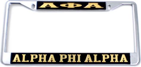 Alpha Phi Alpha Classic License Plate Frame Silver Standard Frame