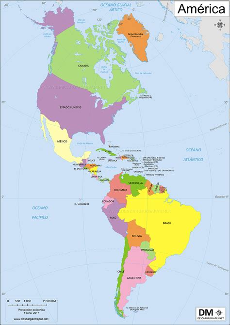 Mapa De America Mapas Del Continente Americano Images Reverasite