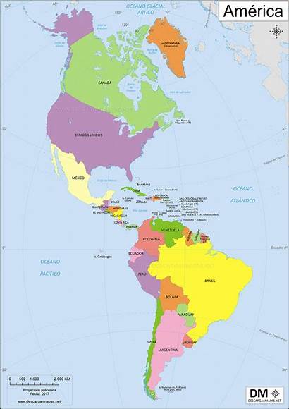 America Americano Del Mexico Mapa Continente Mapas