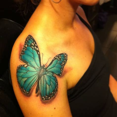 Blue Butterfly 3d Butterfly Tattoo Beautiful Tattoos Butterfly Tattoo